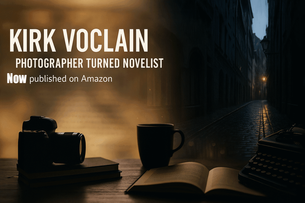 Kirk Voclain books, Photographer turned Novelest
